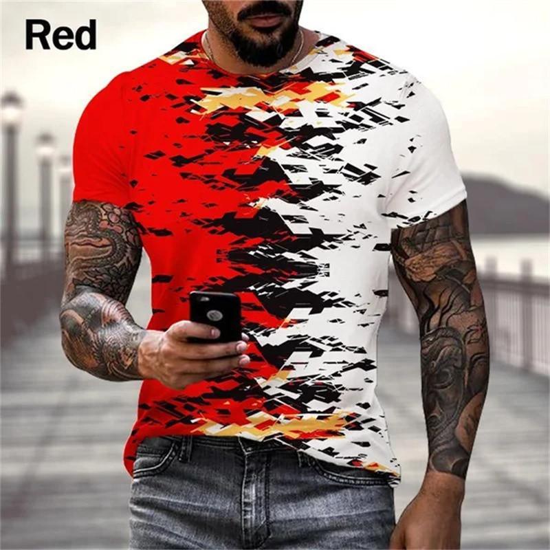

Retro Pattern Top 3D T-shirt, Fashion Clothing, Street Cool Men s Top T-shirt, Hot Shirt XS