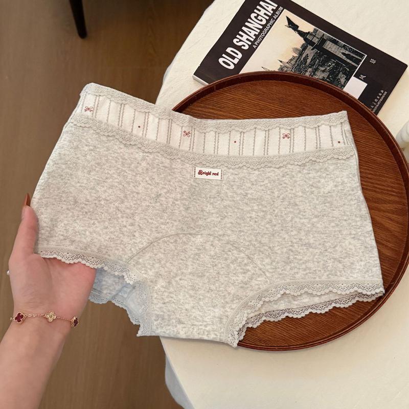 Calcinhas para Mulheres Cuecas de Cintura Baixa com Bordas de Fungo Preto Fofas Simples de Algodão Respirável Calcinhas Triângulo