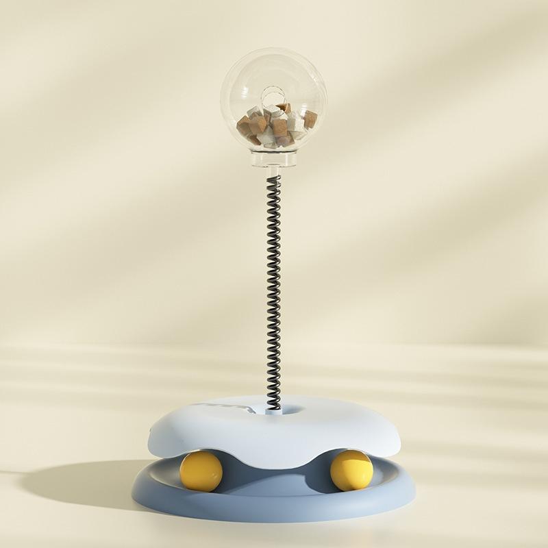 Pet Cat Toys Food Leaking Ball Turntable Slow Feeder 360 ° Rotation Smooth Round Fun Gameplay Shake be happy Relieves Boredom