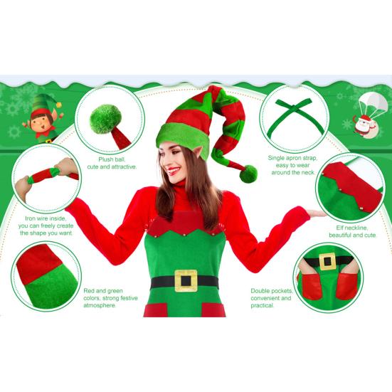 Shinybox Costume Lutin Enfant, 5 Pièces Enfant Ensembles De