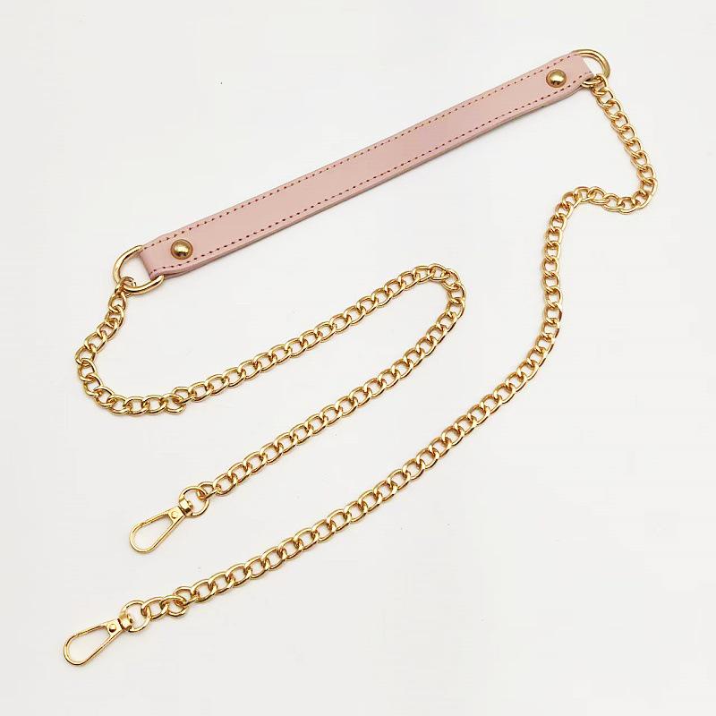 High-End Single Shoulder Crossbody Bag with PU Leather Decompression Strap and Replaceable Chain