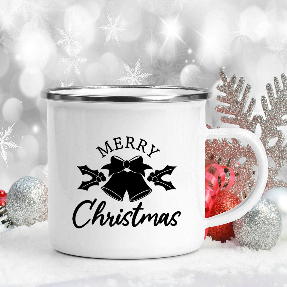 

счастливого Рождества елка колокольчик кружки рождественское благословение кофейные чашки эмалированный горячий шоколад винная кружка домашняя вечеринка напиток кружка праздничные подарки