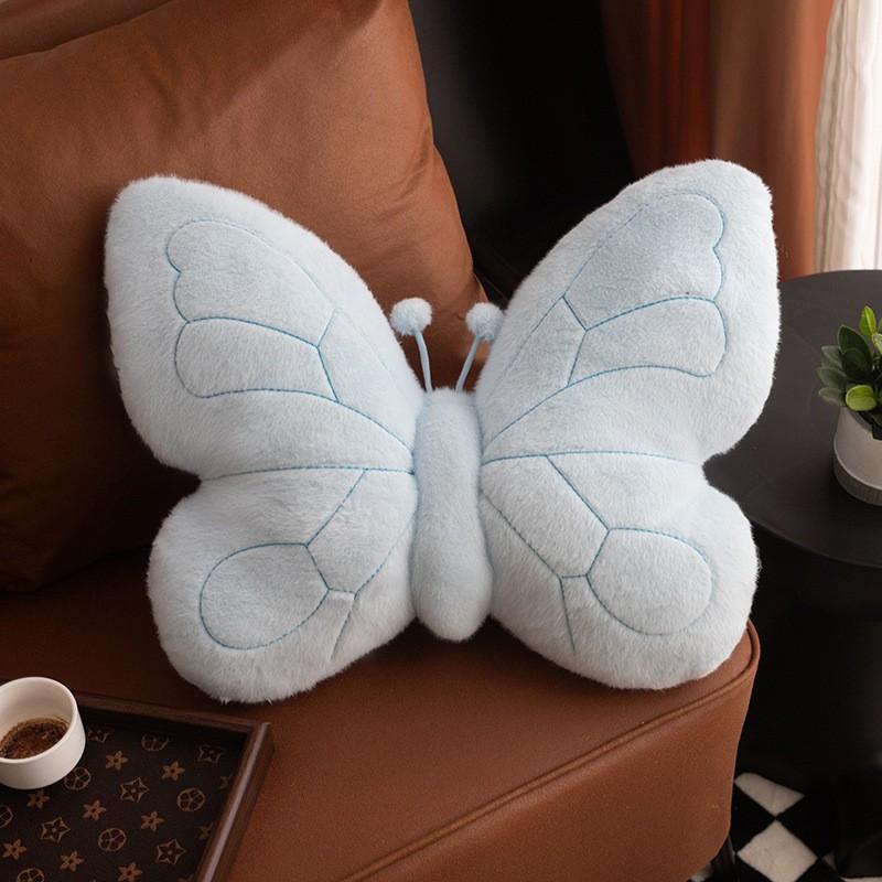 Dopamine Butterfly Plush Pillow With Soft Short Plush For Girls Bedroom Decor