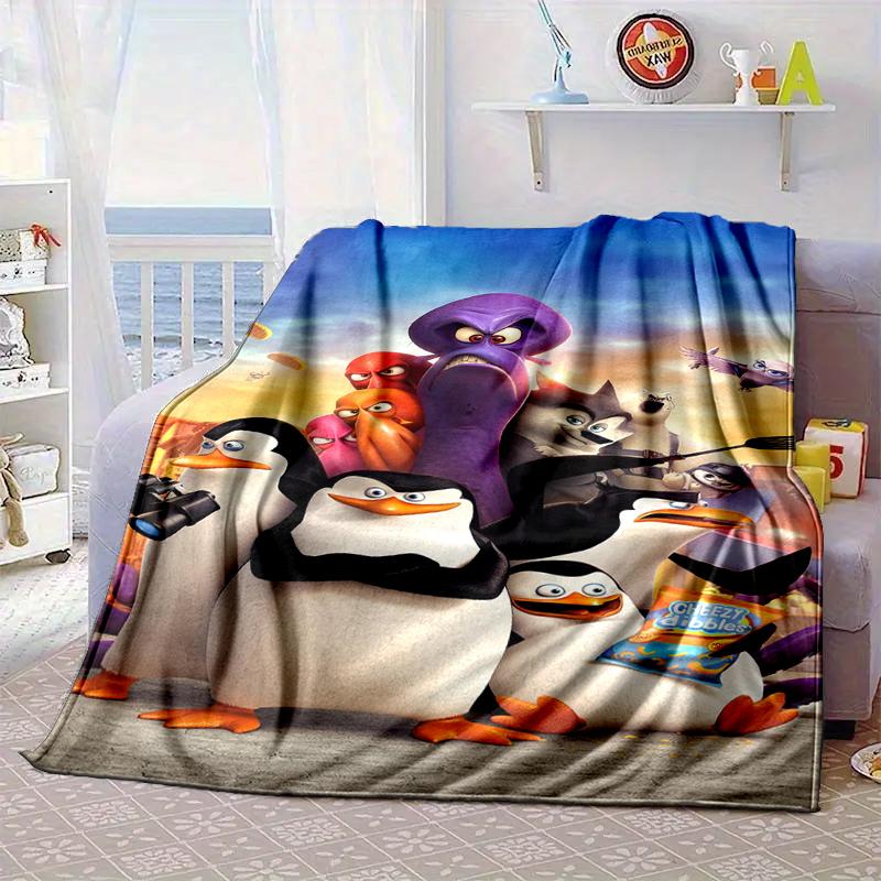Coperta avventura pinguini Coperta in flanella per letto, divano, Campeggio, Escursionismo, Essenziali per picnic, regalo per la famiglia Regali per fan