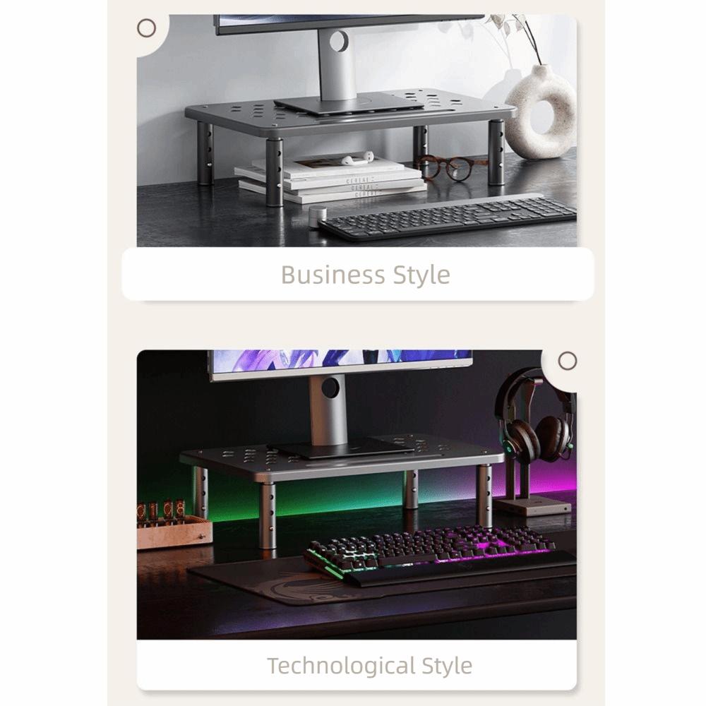 Steel Construction Computer Monitor Riser Airflow Vents Computer Monitor Holder  Workplace
