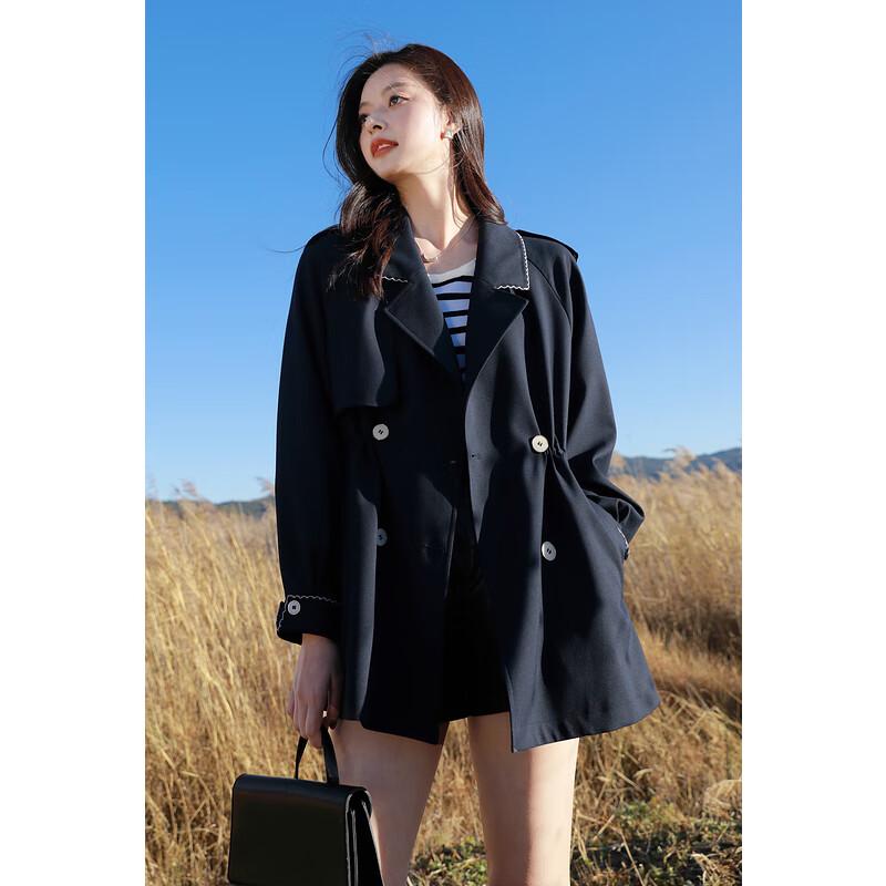 

Sancai Plus Size Double-breasted Lapel Trench Coat 3XL 175/104B