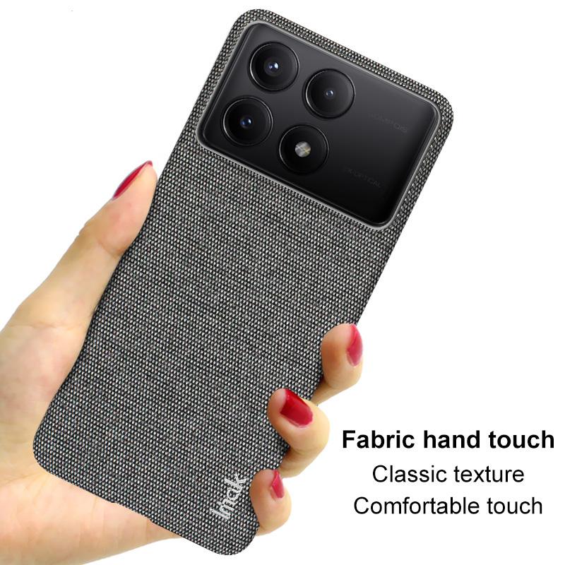 IMAK Ruiyi Serie für Xiaomi Poco F6 Pro 5G/Redmi K70 5G/K70 Pro 5G Hülle Stofftextur Leder+PC Handy-Rückseite