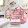 5PCS Baby Diaper Bag Set, baby nappy Handbag with Shoulder Strap, Portable Diaper Changing Bag for Mom Dad