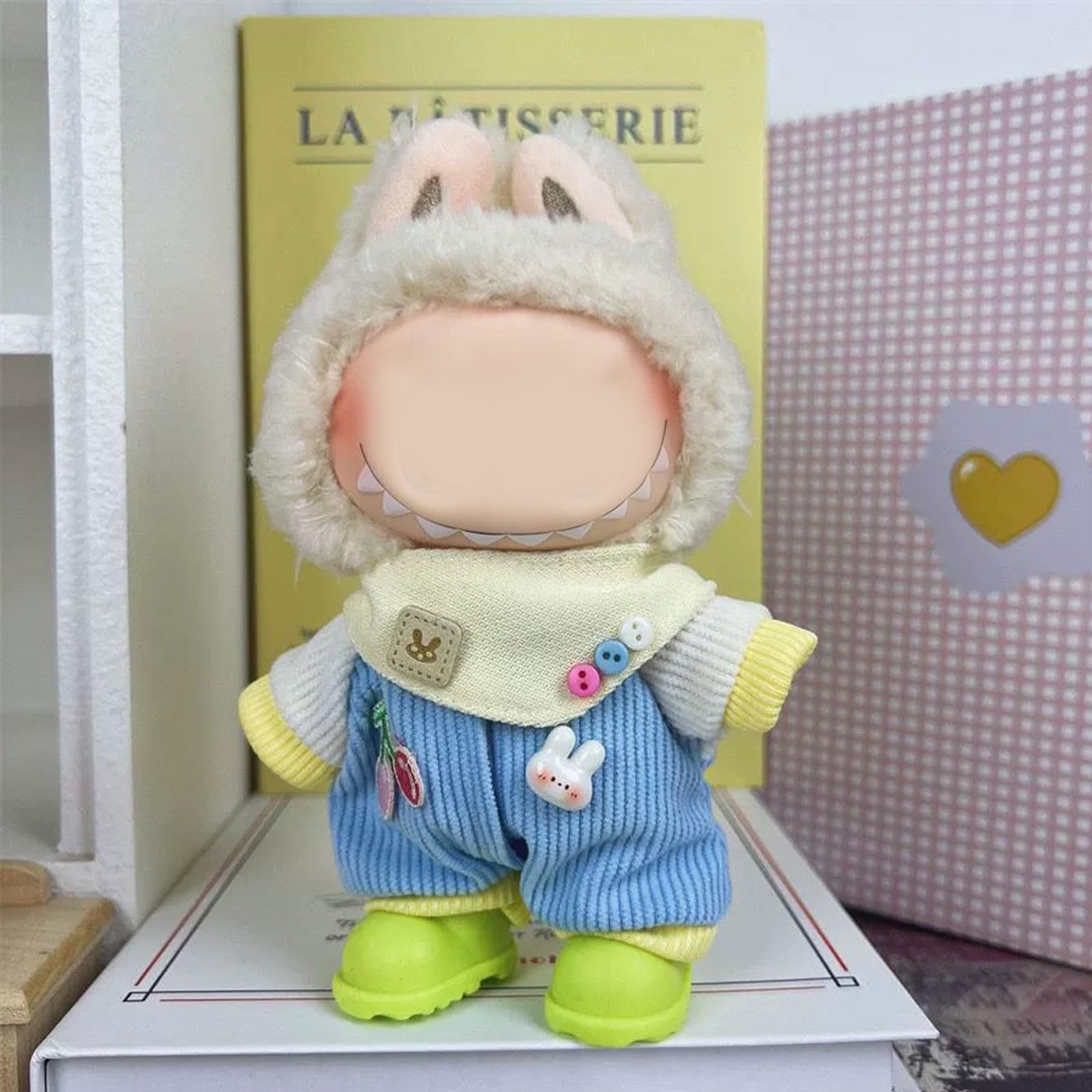 

[FUYUERO] Labubu Dress-Up Costume Set for 17cm Labubu Plush Dolls, Designer Style, Stylish, Chic Costume Coordination Set (LBB-008 Doll Sold