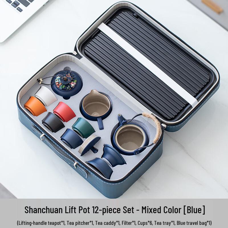 

Mountain & River Ceramic Teapot Set with Lifting Handle