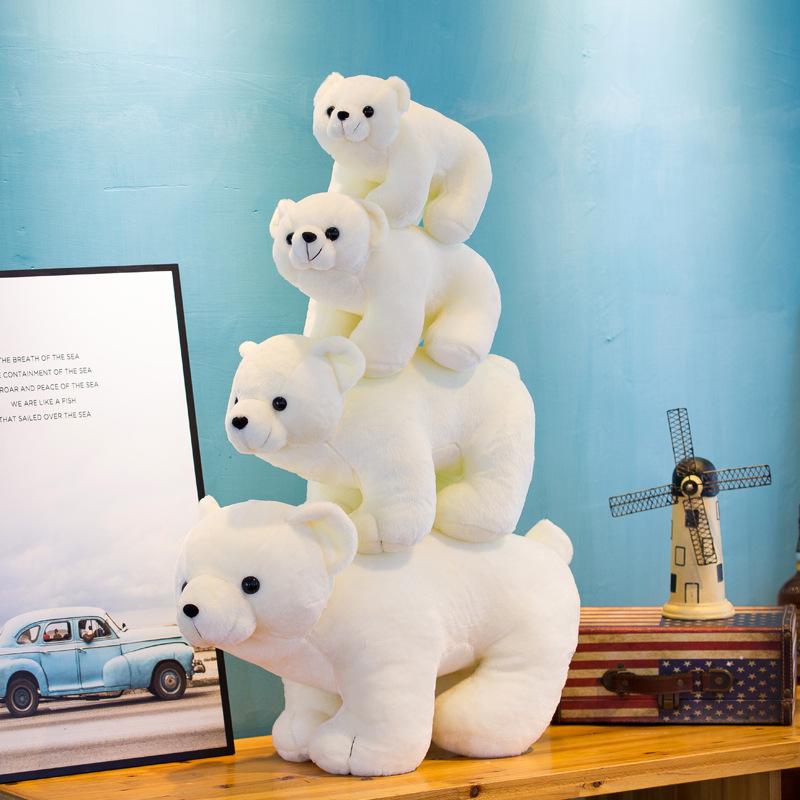 Adorable Polar Bear Plush Doll - Children's Pillow or Wedding Toss