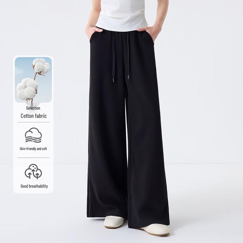FivePlus Spring High-Waist Wide-Leg Casual Pants L