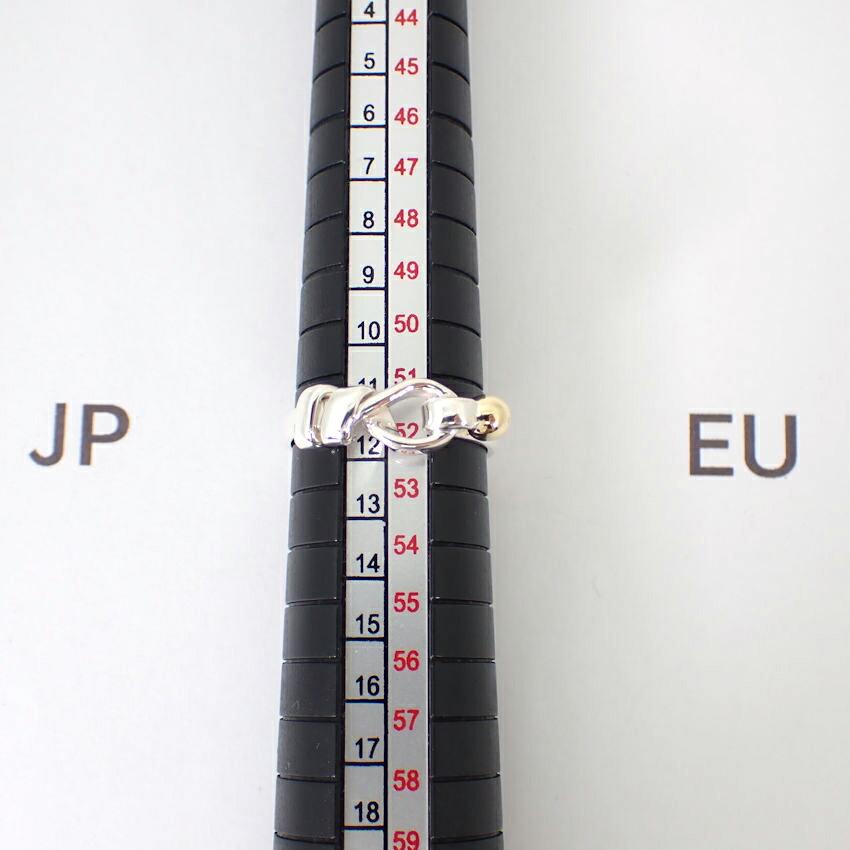 [Pre-owned] TIFFANY 925/750 Love Knot Combination Ring / Size 12 / J68-3