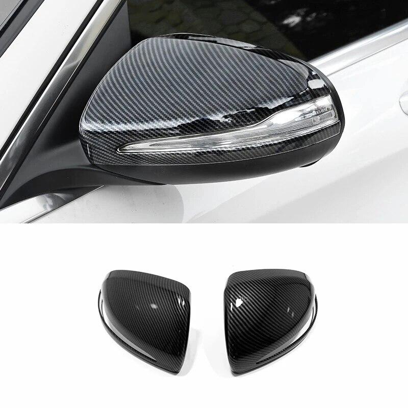 ABS Chrome/Carbon Pro Mercedes Benz BCES GLB GLC Třída W205 W213 Auto Boční Dveře Zadní Natáčecí Zrcátko Rain Obočí 2ks LHD