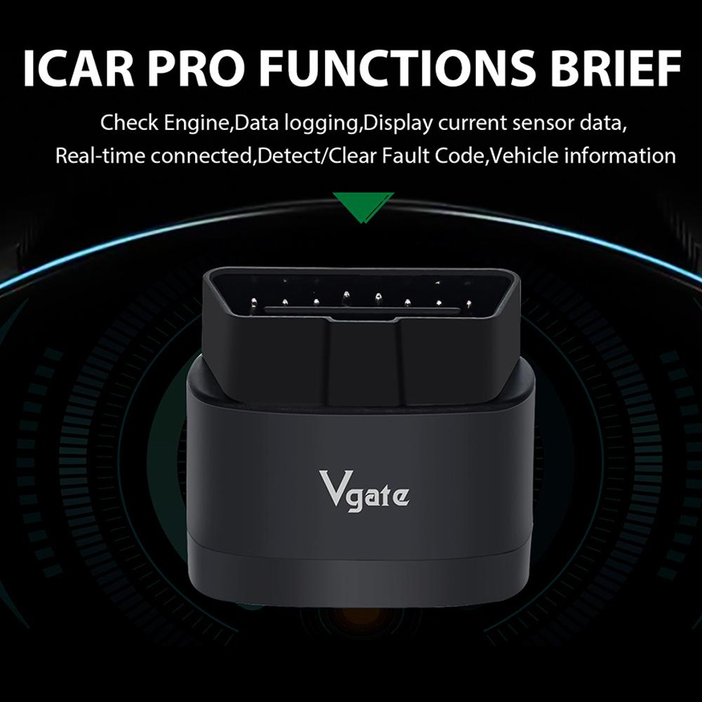 Vgate iCar Pro 2S OBD2 Diagnostický nástroj ELM327 Bluetooth 5.2 Auto skener Podpora Android/IOS V2.3 Auto skener