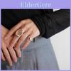 Bague Ovale Élégante Vintage Française Goutte d'Eau Transparente Pour Femmes Design Réglable