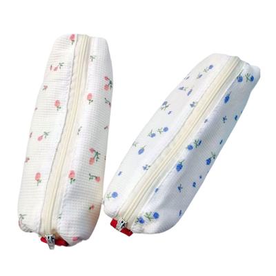 Tiny Blossomy Pen Case Permanent Polyester Cosmetic Planner With Dense Size For Daily Use