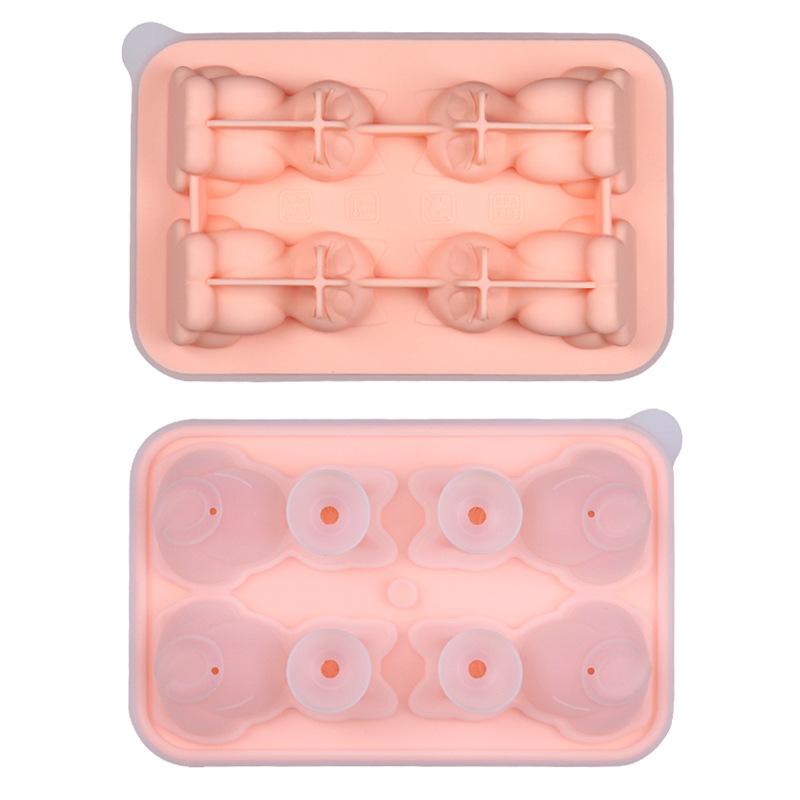 1PC 3D Cat Ice Block Mold Easy to Release Silicone Ice Hockey Device Household Kitchen Ice Making Mold Free of BPA