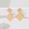 Simple Geometric Square Tassel Earrings - Fashionable Temperament Studs