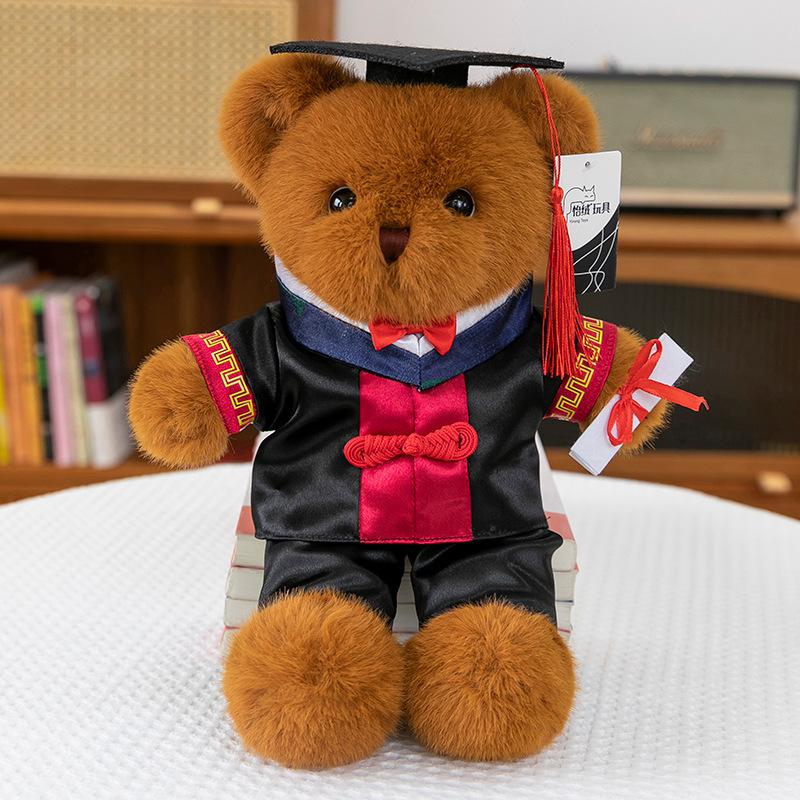 Doctor Hat Bear Doll Plush Toy Bachelor Suit Teddy Bear Doll Student Graduation Commemorative Gift