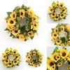 Elegant Artificial Sunflower Wreath Garland For Weddings And Party Decorations