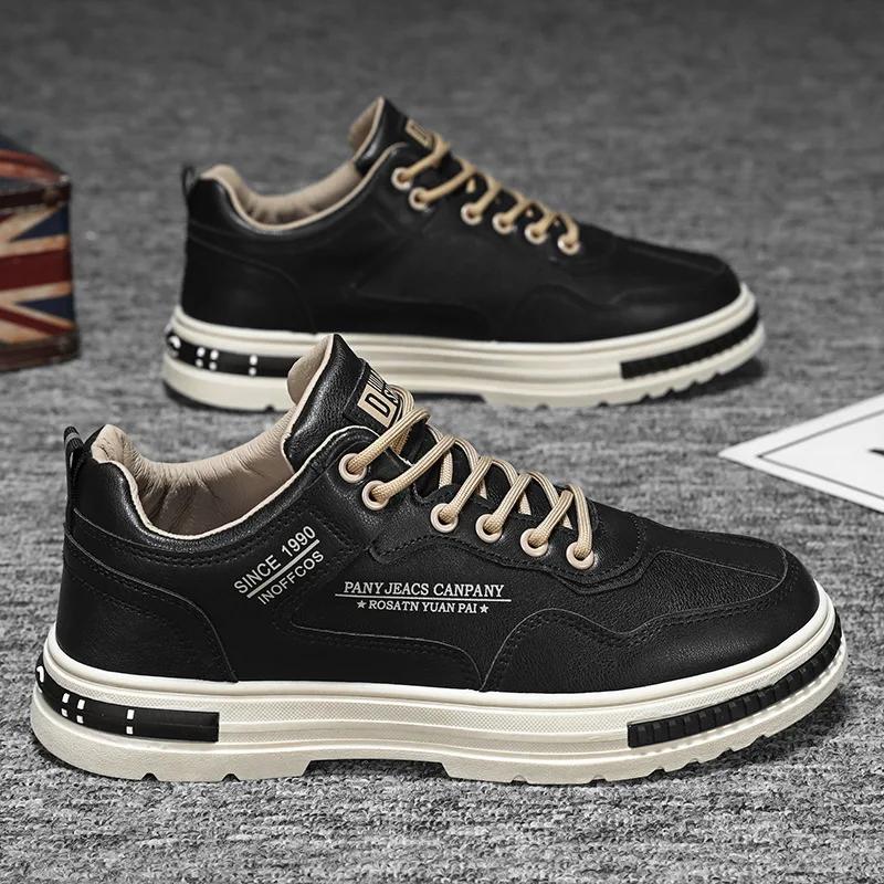 Moda 2024 Nowe Męskie Modne Casualowe Buty Sportowe Antypoślizgowe Męskie Wulkanizowane Buty Sznurowane Wygodne Płaskie Casualowe Buty Sapatos Masculinos