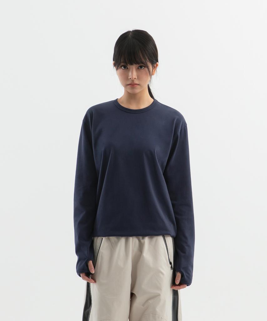 BRENSON [Cooling] Slick Fingerhole Round Long Sleeve ( 4 Colors )