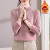Women's Winter Half-High Neck Sweater for Middle-Aged and Elderly, Autumn/Winter Knitted Pullover