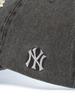 Emelbi Varsity Vintage Cursive Stitch Unstructured Ball Cap Ny (Charcoal Grey)