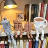3D Printed Articulated Coffee Cup Figure, Movable Joint Desk Statue, Cute Coffee Bean Ornament, Creative Office Home Decor, Fun Birthday Gift