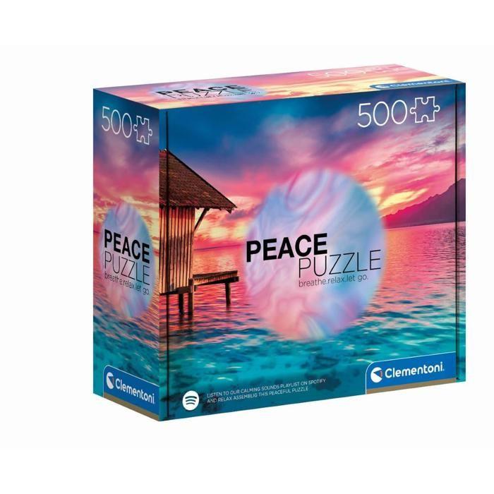 Puzzle - Clementoni - Paix Vivre le Présent - 500 pièces - Paysage - Multicolore