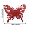 Christmas Butterflies Xmas Tree Ornaments Single Layer Gold Powder Glitter Artificial Flower DIY Crafts Christmas Tree Decor
