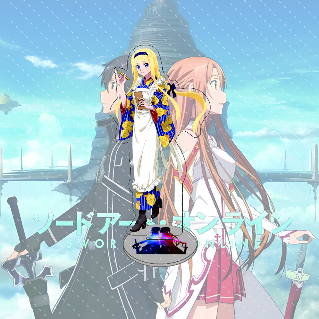 Anime Sword Art Online 15cm Acryl-Ständer Modell Action Schreibtischdekoration Sammlergeschenk