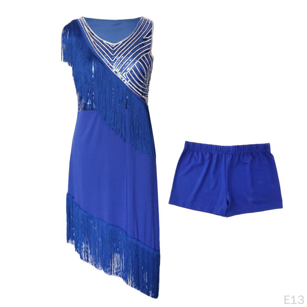 1920s Sequin Tassel Paisley Dress Girls Womens Costumes No Sleeve