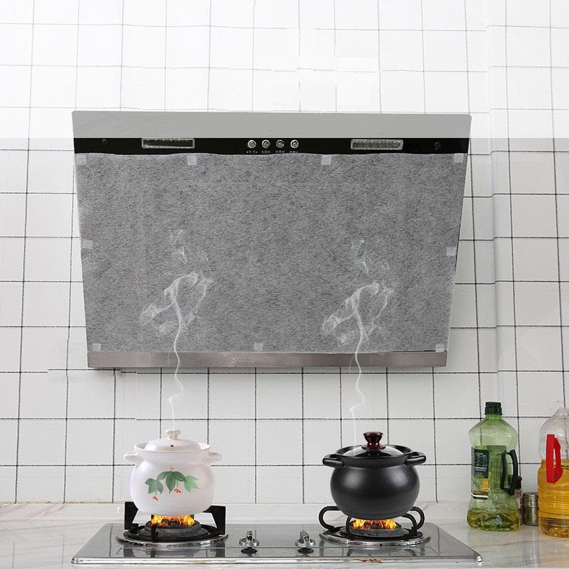 12Pcs Disposable Cleaning Kitchen Oil Filter Paper Non-woven Fabric Oil-proof Cotton Filter Element Range Hood Exhaust