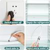 Portable Refrigerator Drain Cleaning Dredge Tool Drain Hole Kit Wash Brush Suction Syringe Hose Home Fridge Cleaner Sticks