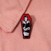 Fashionable Skull Black Metal Pin For Unisex Apparel And Halloween Accessories Costume