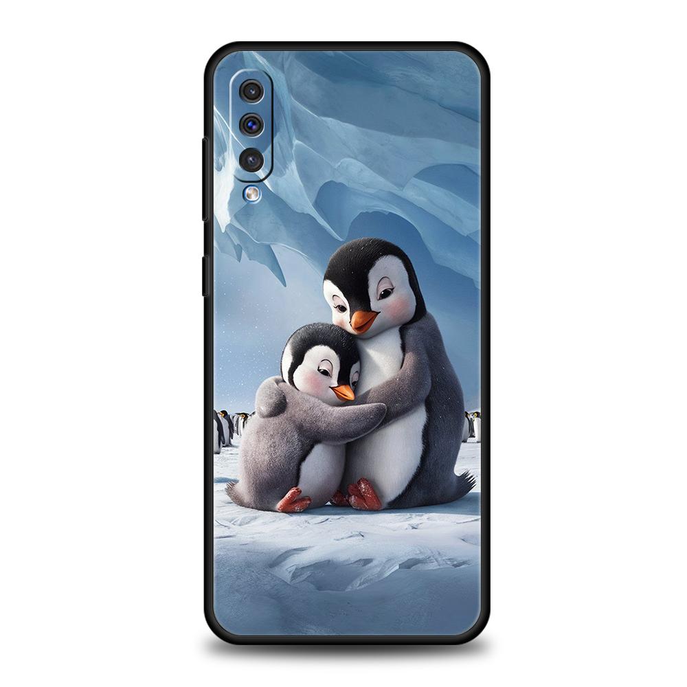 

Чехол для телефона Samsung Galaxy A56 A36 A26 A06 A16 A24 A36 A54 A14 A42 A22 A20 A12 A10 Мягкий ТПУ Корпус Роскошный Пухлые Пингвины Искусство Samsung A06