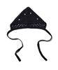 YOUHEE Heart Crochet Bonnet Hat Black