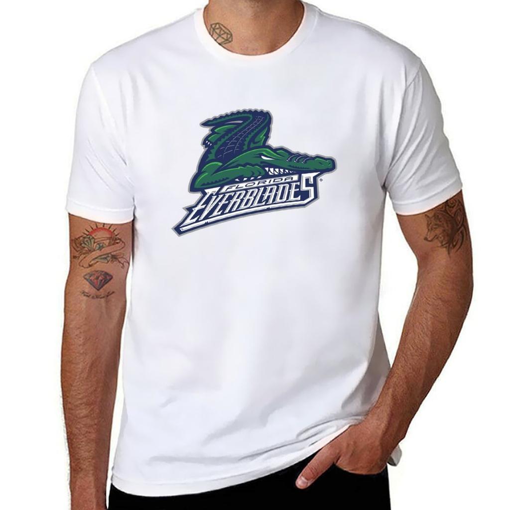 Florida Everblades Tshirt Novelty Print Casual Tee Shirt Tshirt