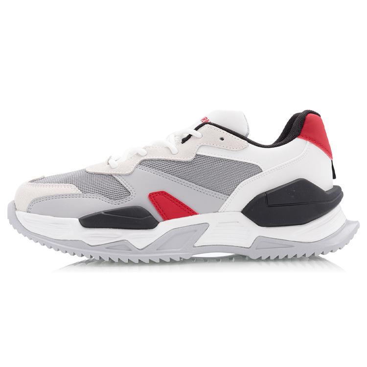 

New LiNing Reburn Classic Cushioning Rebound Low Top Basketball Shoes Men s White Gray AGBQ089-1 44