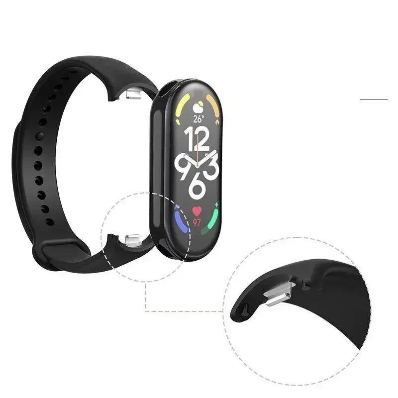 Silicone Strap for Xiaomi Mi Band 9 8 Strap NFC Sports Rubber Bracelet Wristband Pulseira Correa Smart for Mi Band 8/9 Accessory