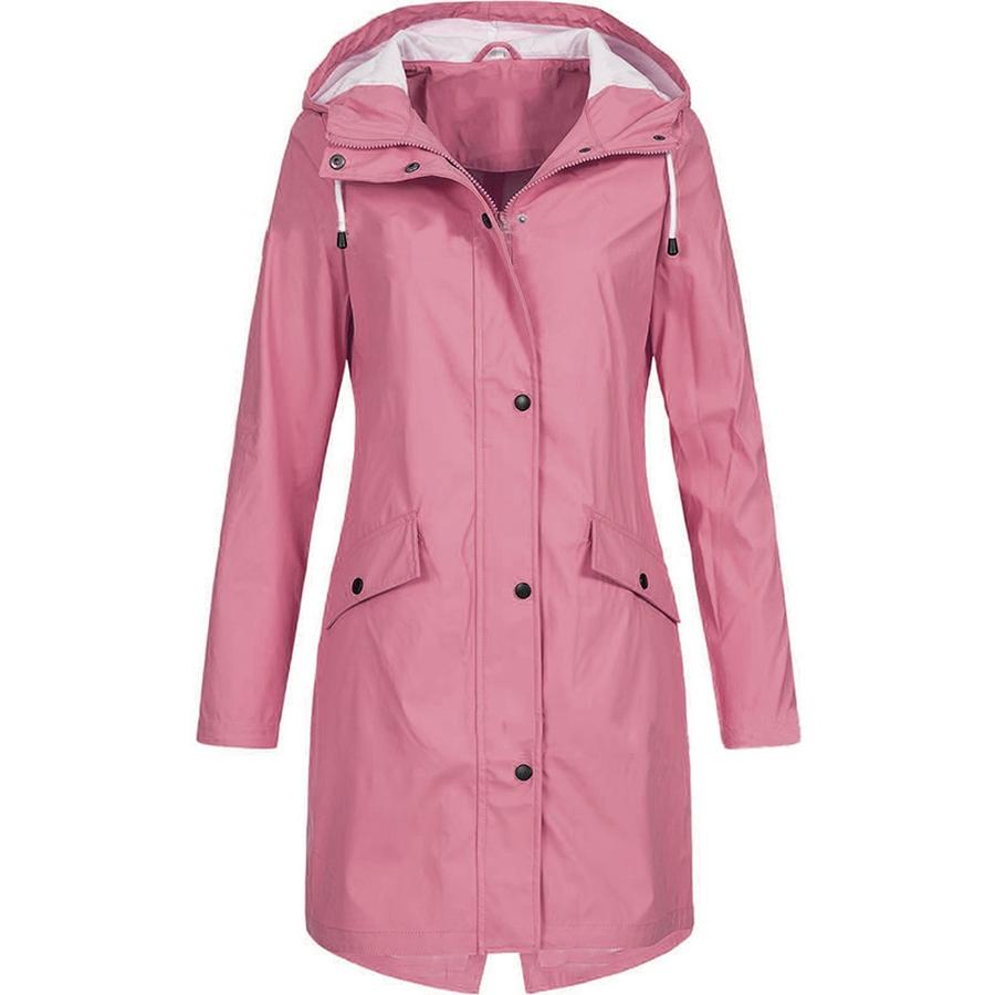 Giacca da Escursionismo Impermeabile Tong Boke Autunnale Nuova Collezione per Donna Lunghezza Lunga Cappotto da Esterno