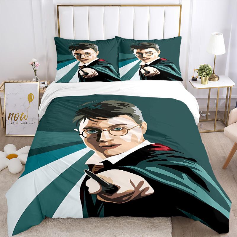 3pcs Harry Potter Cover Set,Soft Comfortable Duvet Cover,Guest Room (1*Duvet Cover + 2*Pillowcases, Without Core) yy251024129