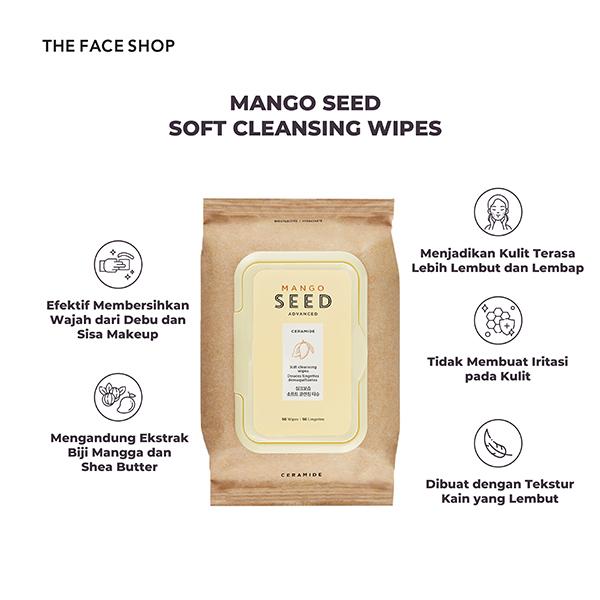 The Face Shop Mango Seed Soft Cleansing Wipes 50 Sheets