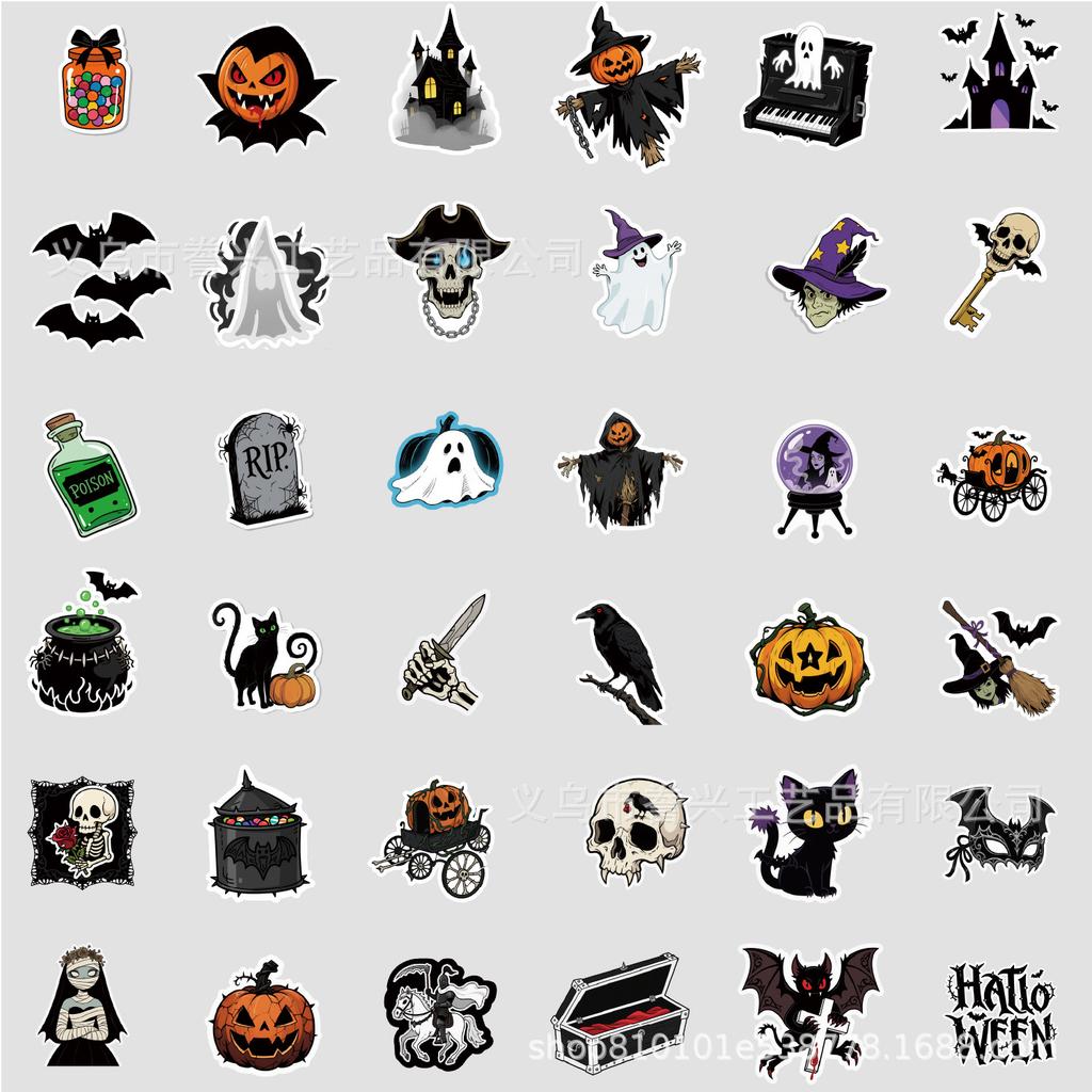 Halloween Special Sticker Hand Account Sticker Sealing Sticker Pumpkin Ghost Sticker Gift Decoration Sealing Sticker
