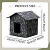 Outdoor Cat House Shelter Oxford Cloth Weatherproof Kitty Pet for Winter Backyard