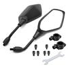 ELIFEPARTS Universal Motorcycle Mirror M10 Positive Screw L/R Motorcycle Mirror, Carbon Black