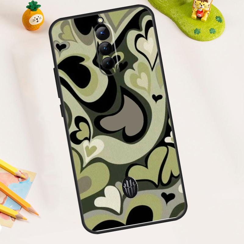 Purple Heart Swirl Aesthetic Case For ZTE Nubia RedMagic 11 9 8 10 Pro Plus 8S 9S 10S Pro 5G 5S 6 7 6S 7S Pro 11 Air Cover