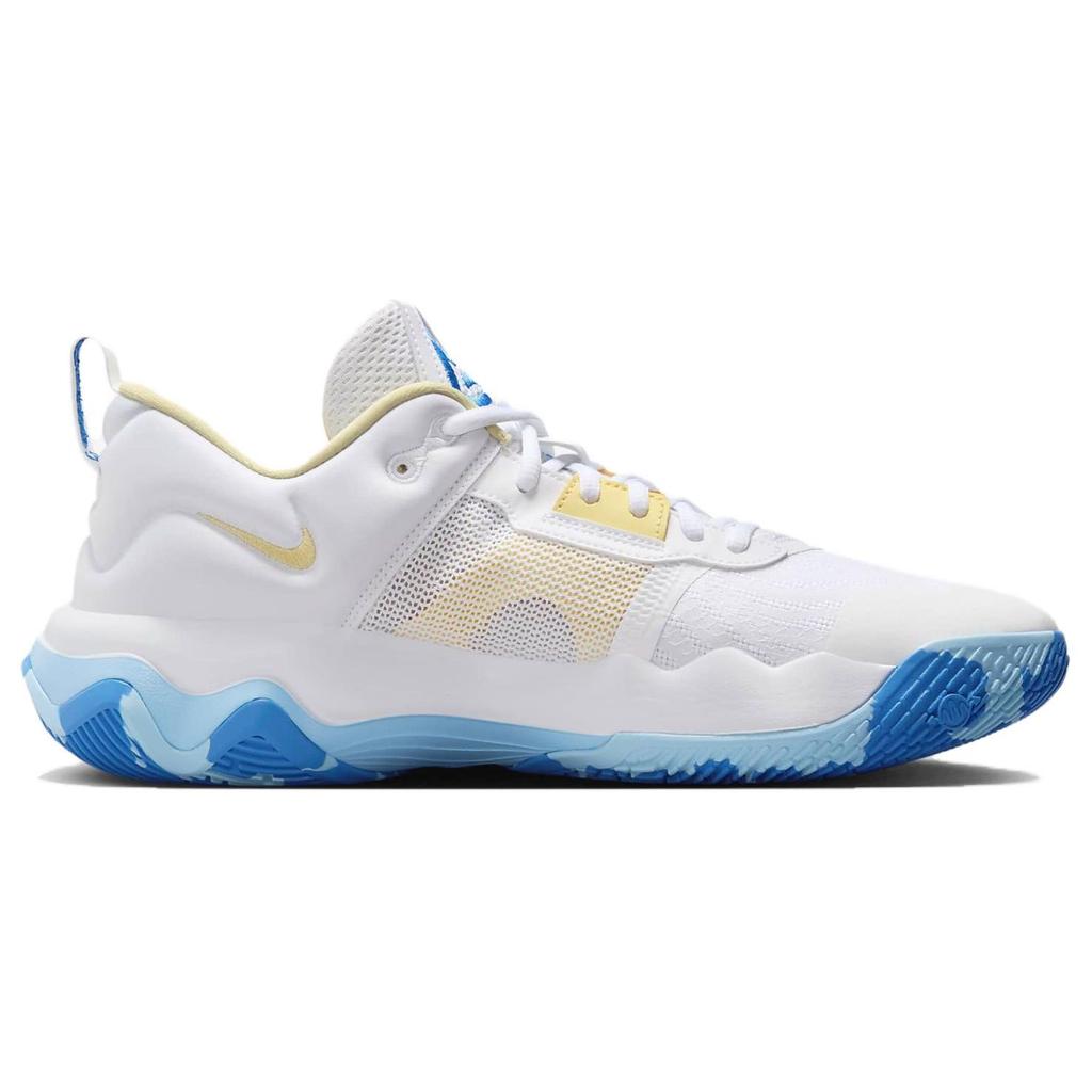 Nike Giannis Immortality 3 White Light Photo Blue Unisex Sneakers Light-Laser-Orange Soft-Yellow DZ7533-101